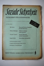 Sozial Sicherheit zeitschrift ca 1950 K&ouml;lner Pressevertrieb