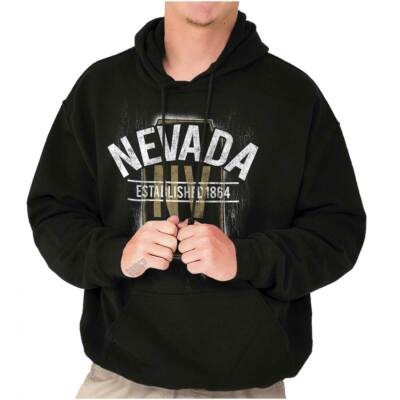Vintage Nevada Classic Souvenir Gift NV Hoodie Hooded Sweatshirt Men Women