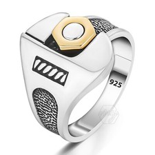 925 Sterling Silver Wrench Design Men's Ring