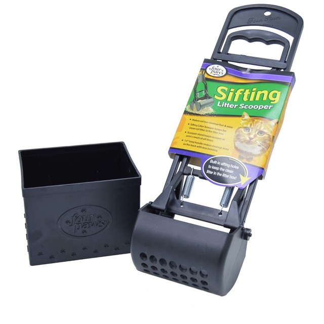 Four Paws 01830 Sifting Litter Scooper for Cats/kitter 14" Long, pooper