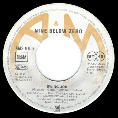 Nine Below Zero - I Can't Help Myself 7'' Single Vinyl Schallplatt