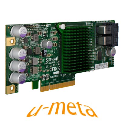 Supermicro  AOC-S3008L-L8i 12Gb/s 8 Ports PCIe 3.0 x8  RAID Adapter