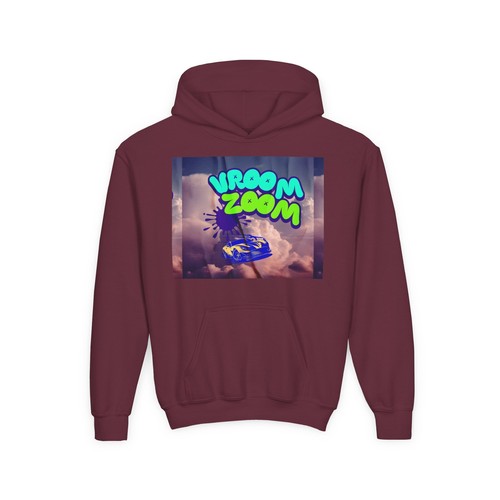 Youthful Vibes Hoodie, Teen Hooded Sweatshirt, Cool Teenager Jumper, Trendy Kids - Picture 2 of 5