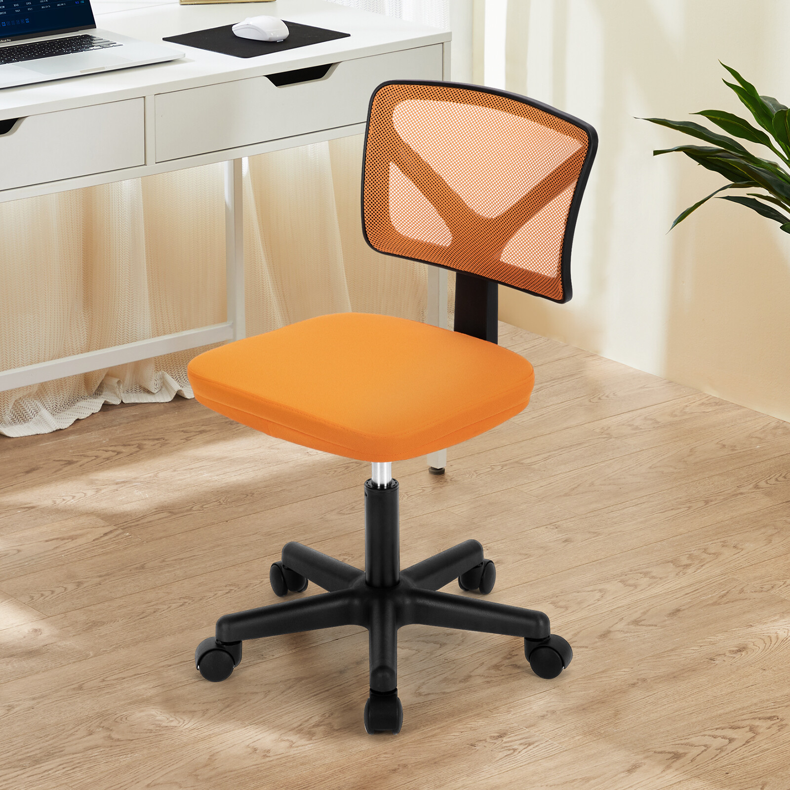 Comfy Chair, Colorful Mesh Chair, Armless Rotating Chair, Ad