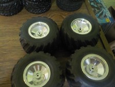 vintage monster truck set of 4 soft rubber tires for parts