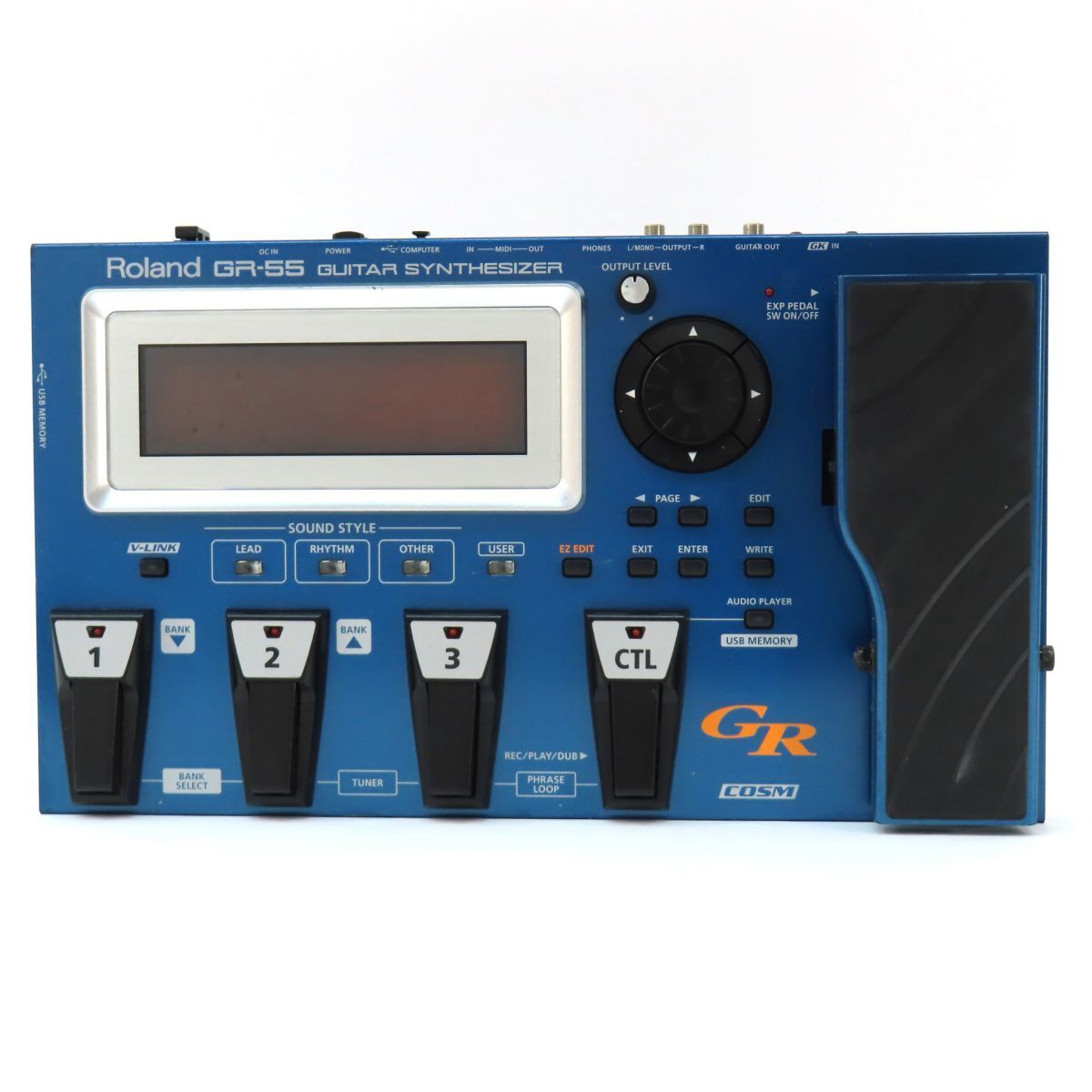 Roland GR-55 Guitar Synthesizer ケース付 Roland GR-55 Guitar Synthesizer Color Blue w/ Power Cable