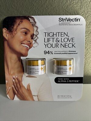 StriVectin TL Advanced Tightening Neck Cream Plus Size 1 oz 30 ml Lot of 2 jars