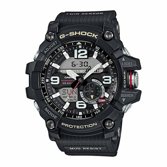 Casio G-SHOK GG-1000-1A Mudmaster 55mm Stainless Steel Black Case with  Resin Black Strap Men's Wristwatch for sale online | eBay
