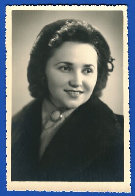 Beautiful Pretty Girl, Woman Nice Dress, Hair Styled, Soviet Era, Vintage Photo