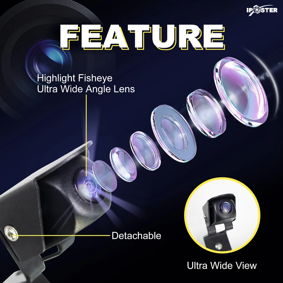 Wireless 5'' Monitor with Spare Tire Mount Backup Reverse Camera Jeep Wrangler - Image 4 of 4