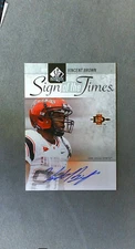2011 SP Authentic Sign of the Times Auto #ST-VB Vincent Brown Aztecs Chargers