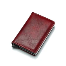 MEN's RFID Blocking Leather Credit Card ID Holder Wallet Slim Money Clip Purse