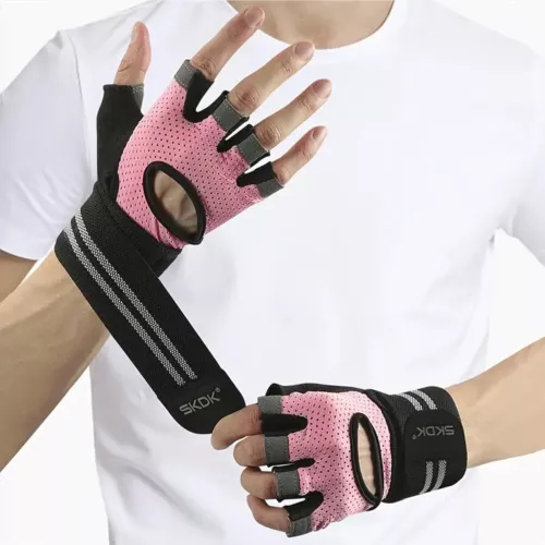 Fitness Gloves Weight Lifting Gym Workout Training Wrist Wrap Strap Men & Women - Picture 12 of 20