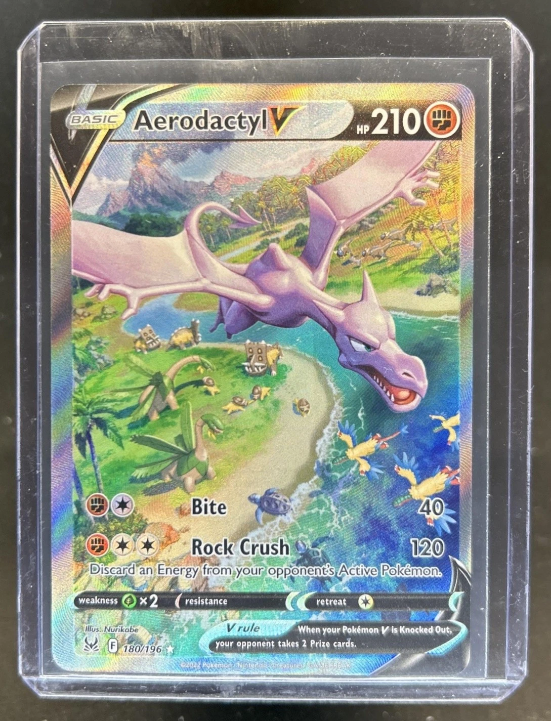 2022 Pokemon SWSH Lost Origin Aerodactyl V #180/196