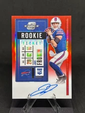 Jake Fromm 2020 Donruss Optic Rookie Ticket RPS Auto Red /199 #142 Buffalo Bills