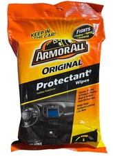 (60-Pk) Armor All ~ Interior Vinyl Rubber ORIGINAL UV PROTECTANT Cleaner Wipes