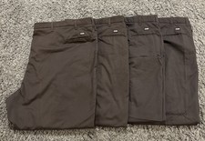 4 Pair NEW Cintas Comfort Flex Brown Work Pants Sz 58x32 945-50 UNIFORM PANTS