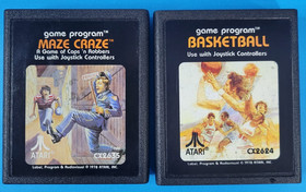 Atari 2600 4 Switch Console Switch Box Power Cable Joysticks Paddles 10 Games