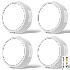 Puck Lights with Remote Control, Under Cabinet Battery Operated, Under Counte...