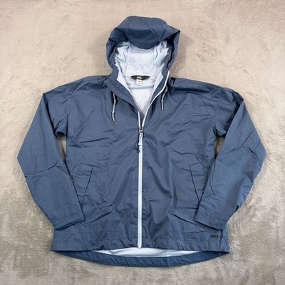 REI Co-op Windbreaker Rain Jacket in Grey Men Small Mesh Lined Full Zip Pockets