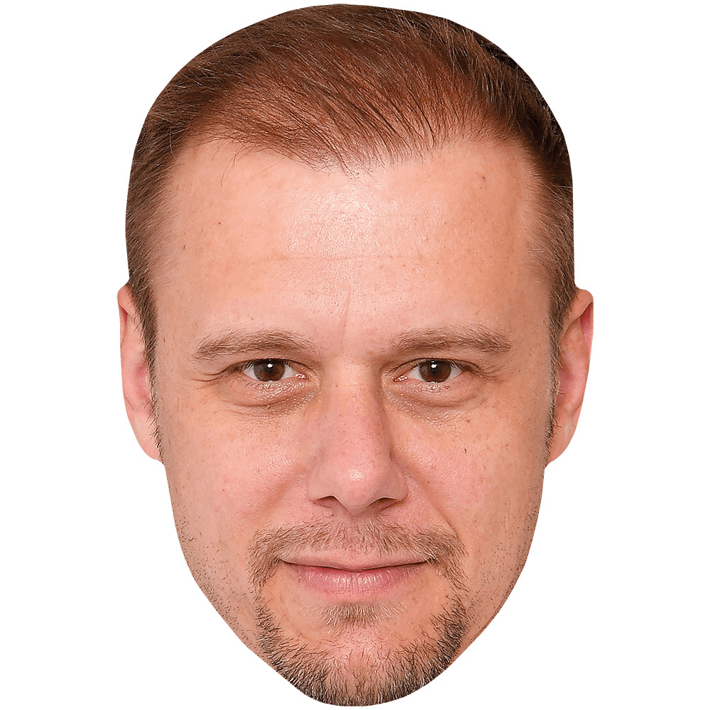(Goatee) Celebrity Mask, Flat Card Face, Fancy Dress Mask