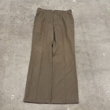 Vintage 60s Woven Rockabilly Pants 32x29 Brown Trouser Slacks Classic Talon Zip
