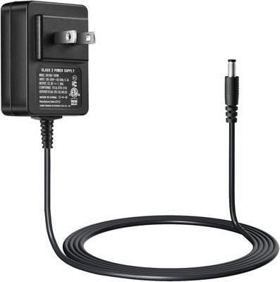 15V 1A Power Supply Adapter, 5.5mm x 2.1mm Plug, AC to DC 1-Pack, black 