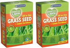 Premium Grass Seed & Lawn Fertiliser [Fast Growing UK Climate] (750G) 14.80 per kilo