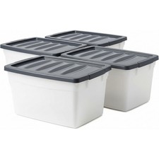 FLINKO 4er Set Aufbewahrungsbox mit Deckel a 60 Liter
