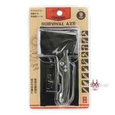 SENKICHI Survival Axe 9-in-1 Multi Tool Hammer Knife Saw Camping Outdoor Japan