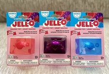Jell-O Scented Squish Toys 3 Pack Purple Blue Red Stress Reliever Squishies