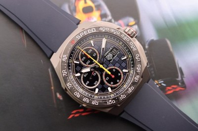 TAG Heuer Titanium F1 Chronograph x Red bull Oracle Racing Blue Dial Men CBZ2080
