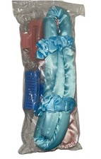2 Set Of Curling Hair Tool Heatless Hair Roller, No Heat Hair Curlers Pink Blue