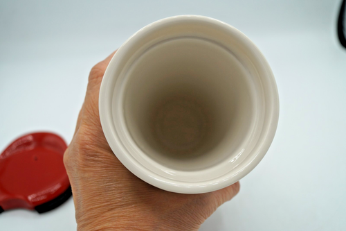 STARBUCKS CERAMIC CRINKLED CRUMPLED WHITE 10 OZ TUMBLER - Picture 7 of 7