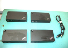 LOT OF 4 - LENOVO DK1522 ThinkPad USB 3.0 Pro Dock Stations w/ 1 Adapter Cable.