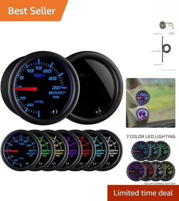 All-in-One 30 PSI Turbo Boost/Vacuum Gauge Kit with Hose for Easy Installation