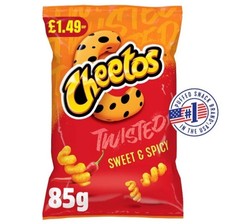 Cheetos Twisted Sweet and Spicy Snacks £1.49 PMP Full Box 12 x 85g packs