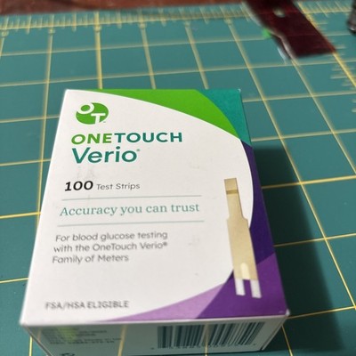100 OneTouch VERIO TEST STRIPS exp date -6/31/2026  USA 1 Box