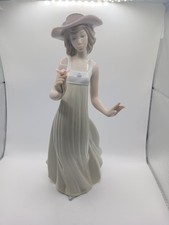 Nao by Lladro Figurine Gentle Breeze Tall Figure Holding Flower 01158