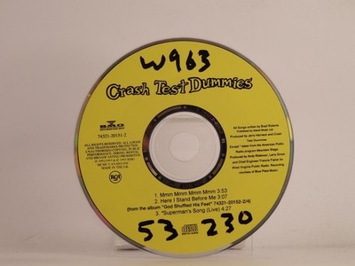 CRASH TEST DUMMIES MMM ETC (X1) 3 Track CD Single including Plastic Sleeve RCA