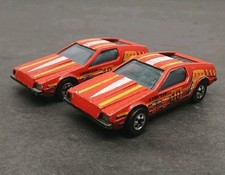 Lot Of 2 Vintage 1979 Hot Wheels Diecast 1/64 Red AMC Turismo DeLorean Black