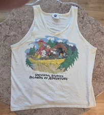 Vintage 1999 Universal Studios Islands Of Adventure Tank Top XL Snidely Dudely