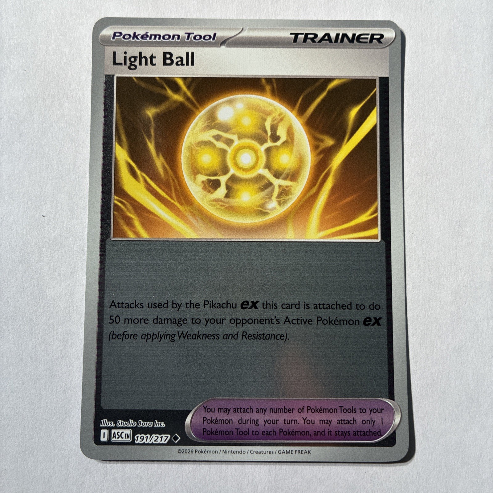 Light Ball Reverse Holo Ascended Heroes #191/217 Pokemon 2026 NM