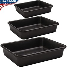 Heavy Duty Baking Pan Set Heat Resistant Durable Kitchen Bakeware Stackable New