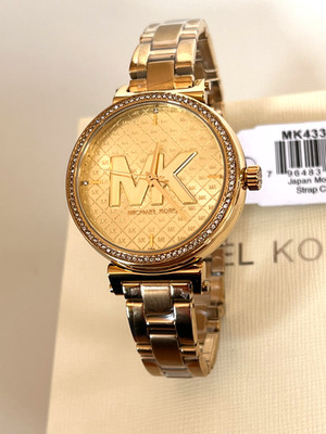 MICHAEL KORS MK4334 Sofie Gold-Tone Women's Watch BNWT Gift Box $250