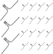 Gisafai 100 Piece Lawn Chair Webbing Clips - Metal for Silver 