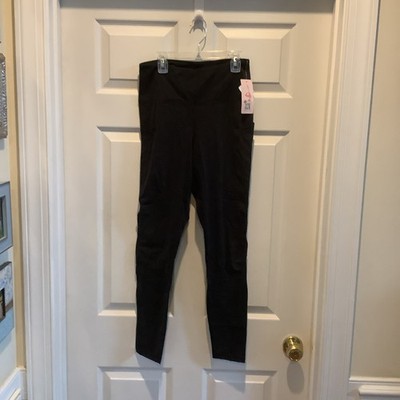 Attraco Sports Women's Mid Rise Basic Leggings  Solid Black Medium NWT