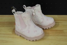 Wonder Nation Baby Girl Chelsea Boot-Pink Bows-2-NWT