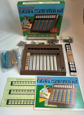 Vtg Science Fair Digital Computer Kit #28-218 Tandy RadioShack 1977 Parts Sealed