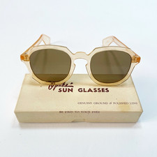 Optiks 1930/40s Vintage Sunglasses Light Amber Celluloid Frames